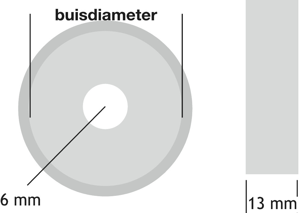 BARHOUDERS ROND 9MM KOPER VERNIK. 