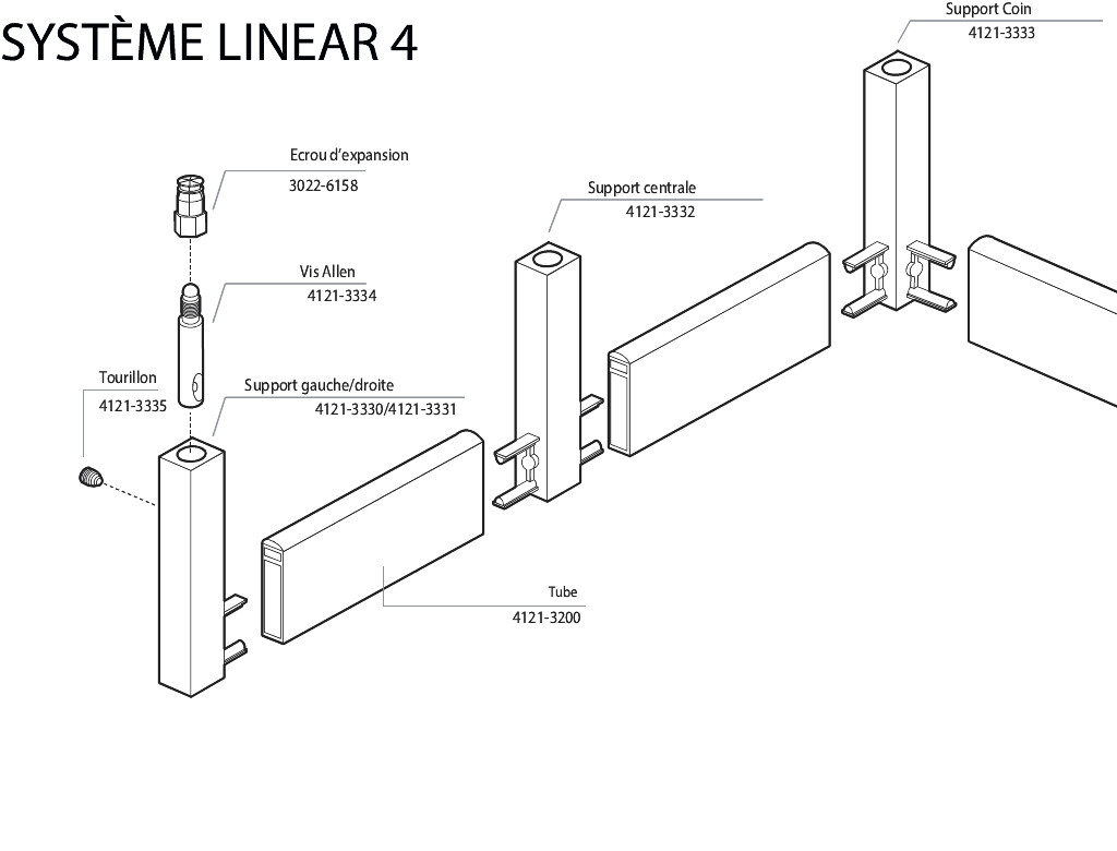 KASTBAAR RECHTH. LINEAR ALU ZWART 10X30X2500MMMET PLASTIC PROFIEL