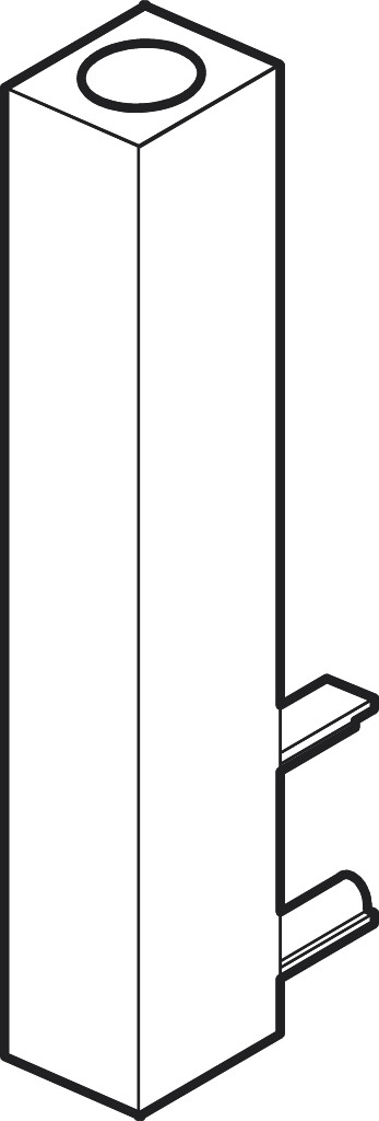 KASTBAARHOUDER LINEAR 4 ALU ZWART RECHTS