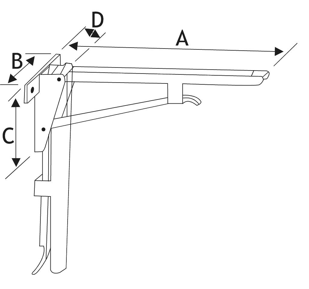 PLOOIBARE CONSOLEN HEBGO 380MM GRIJS