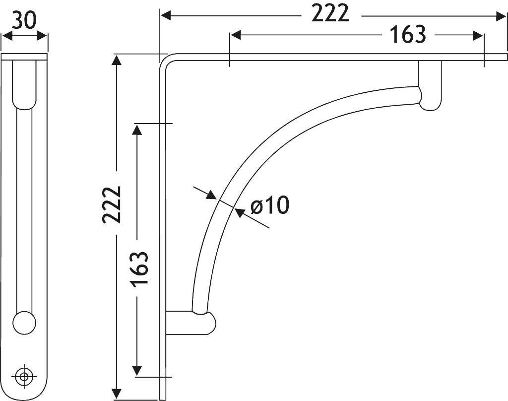 PLANKDRAGER VARIO-LINE 22CM RVS LOOK