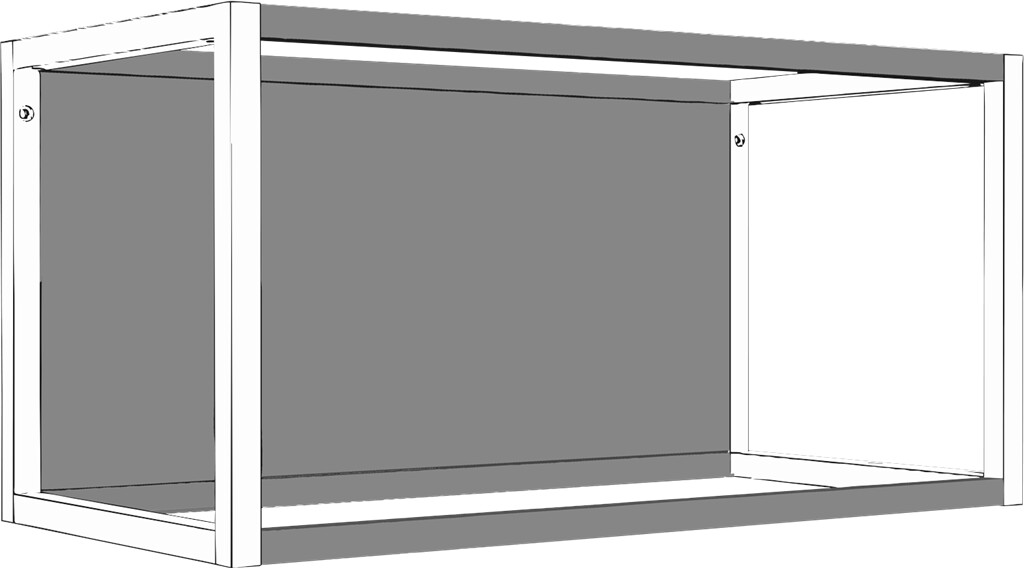 ONE RUGWANDSET 600MM RVS LOOK