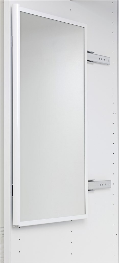 EXCLUSIV UITTREKBARE SPIEGEL H.560MM WIT