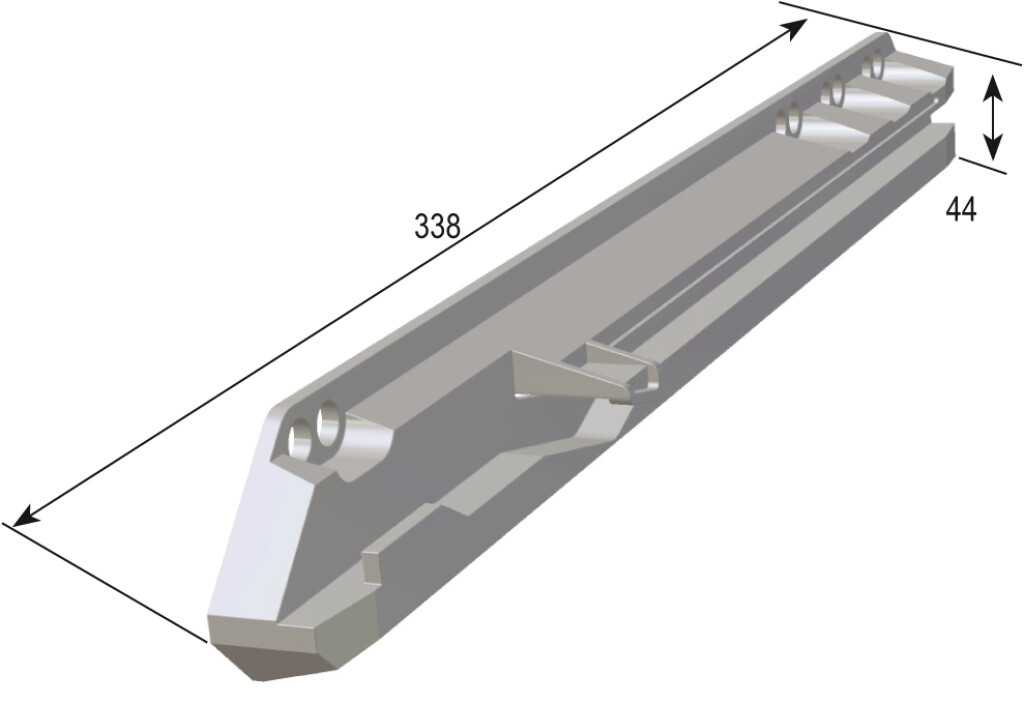 BASIC GELEIDER VOOR 18MM ZIJWAND / PAAR / GRIJS