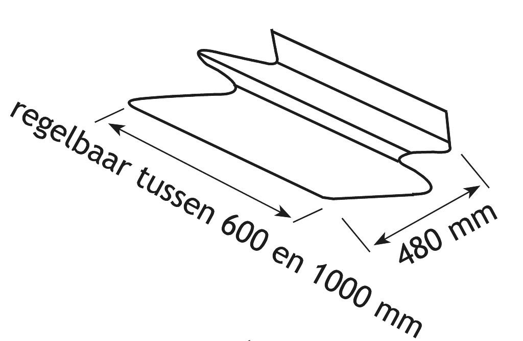 SCHOENREK 60/100CM CHROOM D.43CM VAST