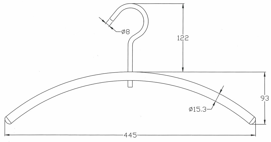 KLEERHANGER D:15MM RVS GEBORSTELD 