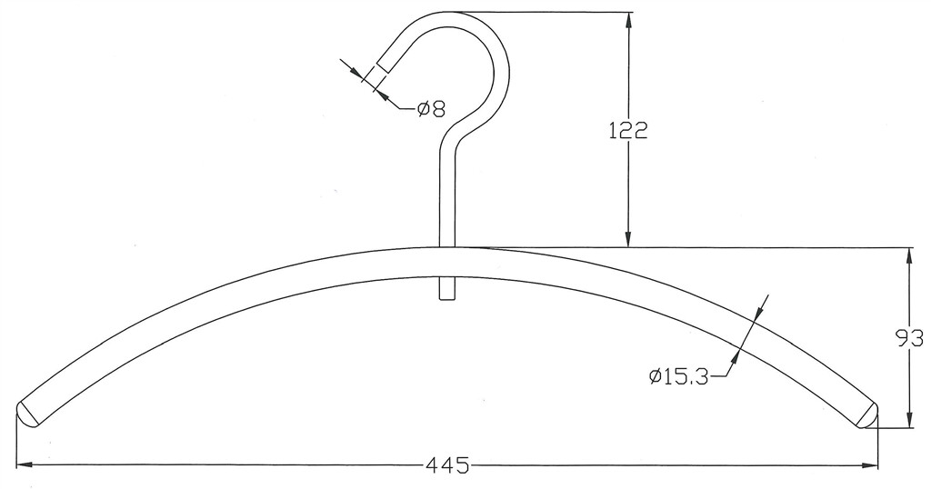 KLEERHANGER D:15MM RVS GEBORSTELD 