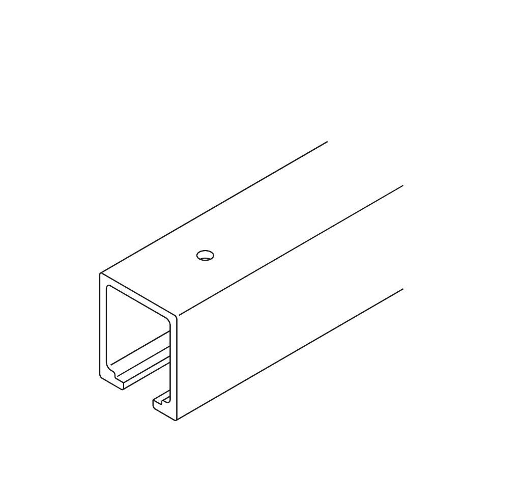 HAWA 10189 JUNIOR 80/100 LOOPRAIL 1400MM ALU