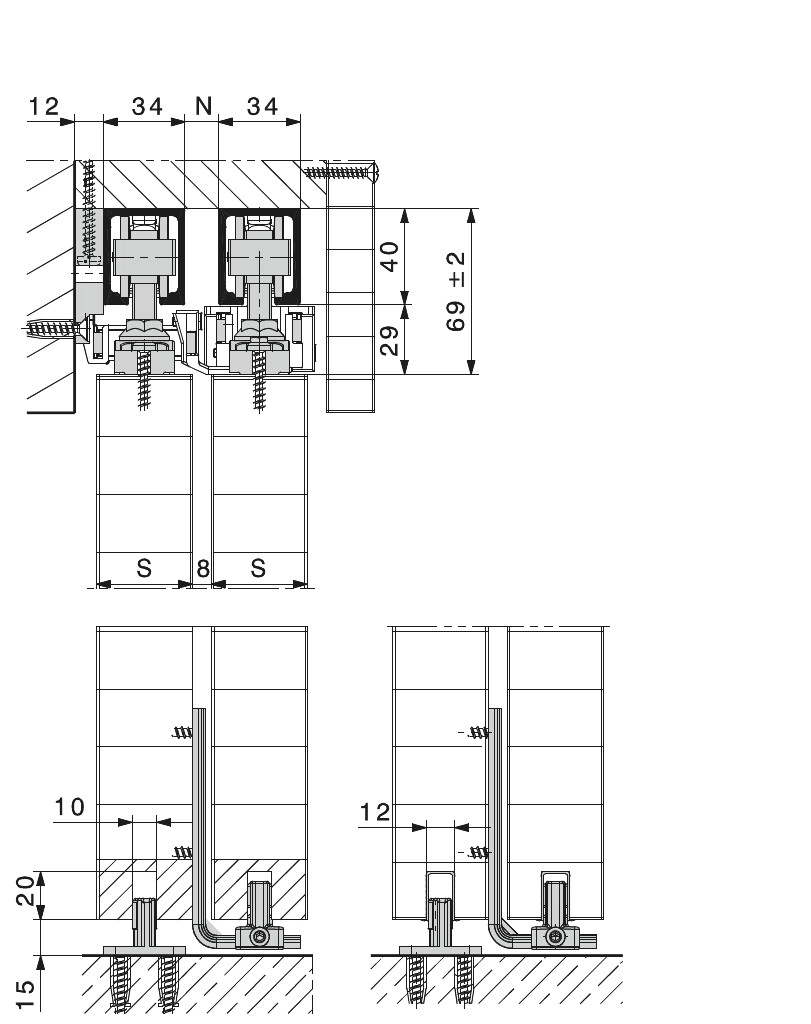 HAWA 20657 JUNIOR 80/2-100/2 TELESCOPIC