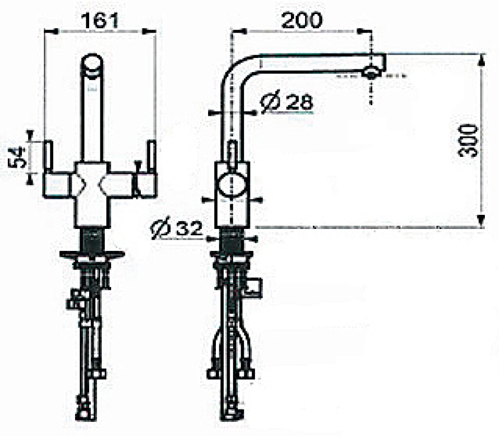 INSINKERATOR 3N1C 3 IN 1 L-WATER TAP CHROOM  +TANK+ AANSLUITSET