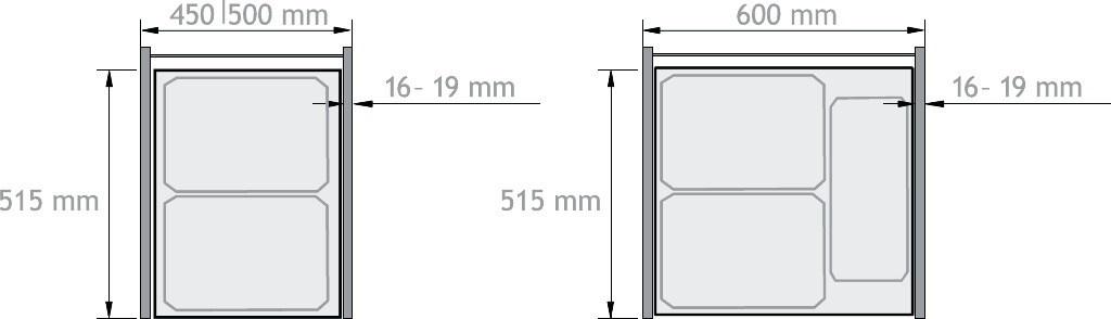 AFVALEMMER VS OEKO-XXpro LINER K60CM 91L(2X35+21L)