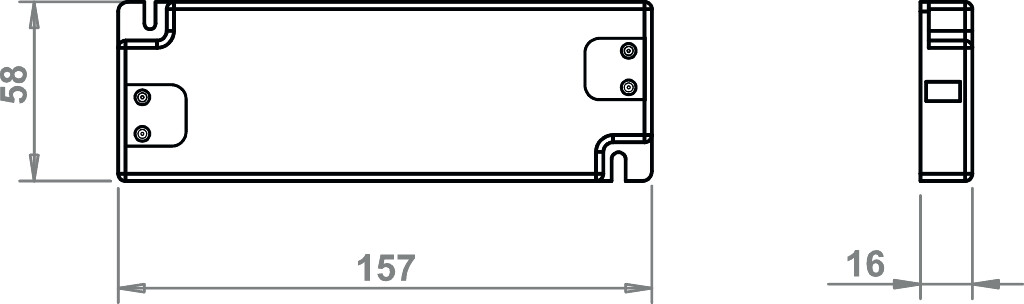 LED TRANSFO 30 W 168X45X32MM+6X VERDELER