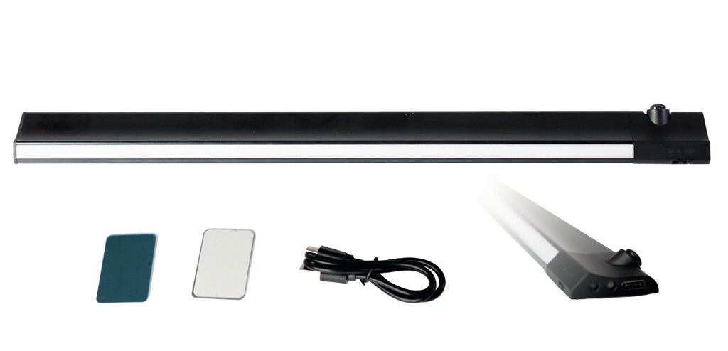 GALAXY LED L.800mm 4000K ZWART USB-C OPLAADBAAR