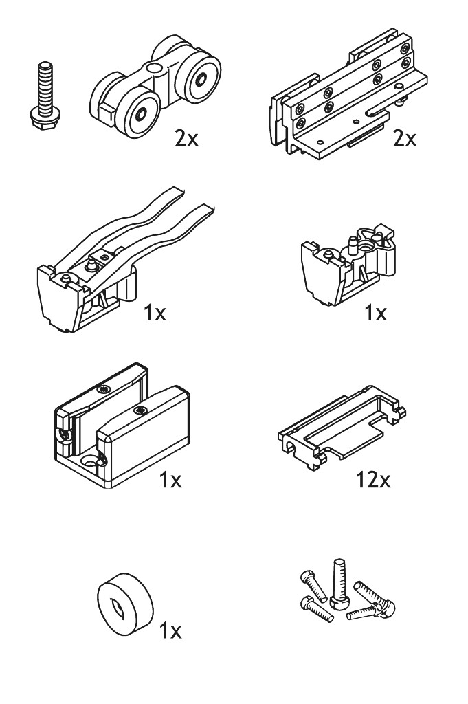 HAWA PORTA 100 GWF ZWART - 1 DEUR