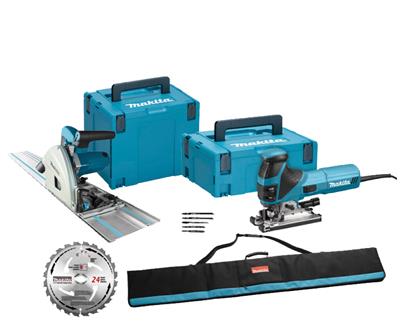 MAKITA MEU029J COMBIPACK INVALZAAG + WIPZAAG SP6000J + 4351FCTJ + RAIL + SYSTAINER