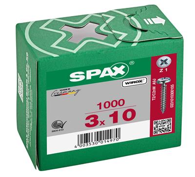 SPAX-S VIJS 3.0X10 VERZINKT POZ PAN 