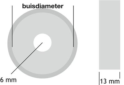 BARHOUDERS ROND 9MM KOPER VERNIK. 