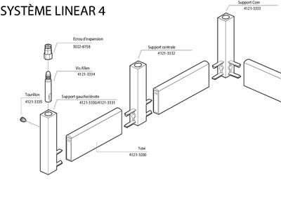 KASTBAAR RECHTH. LINEAR ALU ZWART 10X30X2500MMMET PLASTIC PROFIEL