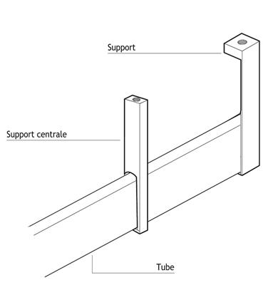 KASTBAARHOUDER LINEAR 2 ALU ZWART LINKS