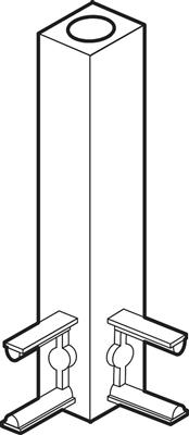 KASTBAARHOUDER LINEAR 4 ALU ZWART HOEK