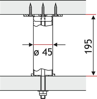 BARSTEUN ROND D.45MM CHROOM