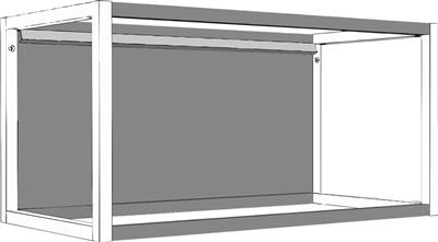 ONE RUGWANDSET MET VERLICHTING 600MM ZWART