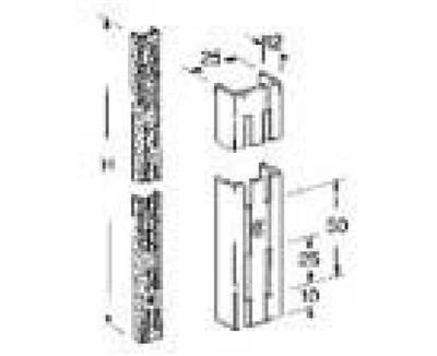 SET 2 STELLIJSTEN DUBBEL ELEMENT 5820 WIT 1M 