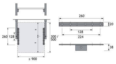 AMARI STRUCTUUR PLANKDRAGER (2 STUKS) 