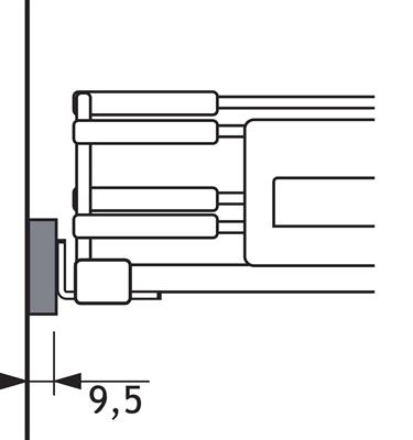 AMARI AFSTANDHOUDER 9,5MM VOOR QUADRO GRIJS