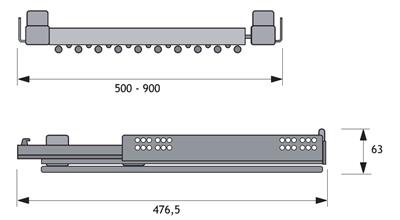 AMARI BROEKENHOUDER 500-600MM GRIJS