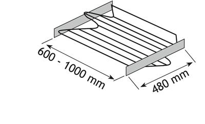 SCHOENREK 60/100CM CHROOM D.48CM UITTREK