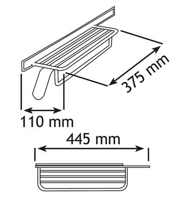 DASSEN-EN RIEMENH.D45X11CM CHROOM UITTRE 