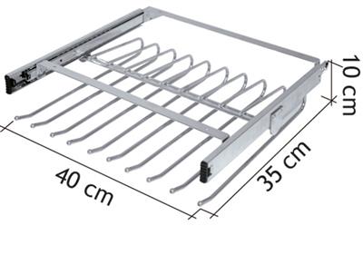 UITSCHUIFBARE BROEKENHOUDER 390MM CHROOM