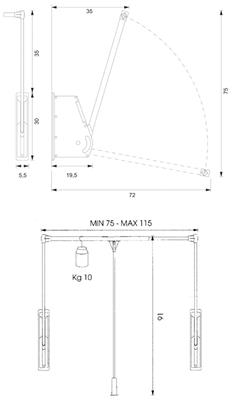 KLEDERLIFT WALL LIFT 10KG