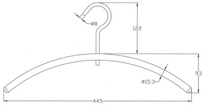 KLEERHANGER D:15MM RVS GEBORSTELD 