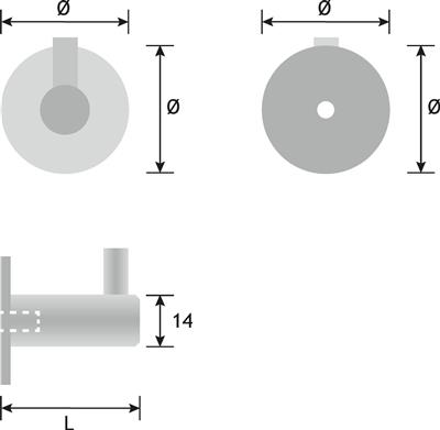 JASHAAK ROND 35 X 42 MM ZWART