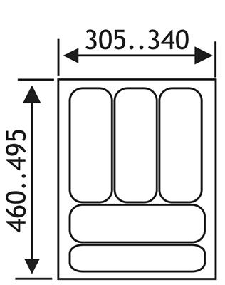 INLEGLADE FLEXY B305-340 X D460-495 MM ANTRACIET