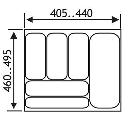 INLEGLADE FLEXY B440-405X D495-460MM ANTRACIET