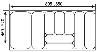 INLEGLADE FLEXY B850-805X D520-460MM ANTRACIET