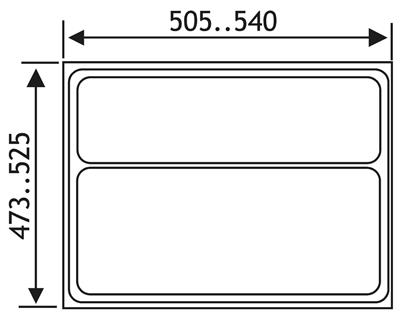 INLEGLADE FLEXYTRAY B540-505X D525-473MM ANTRACIET