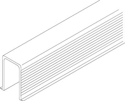 HAWA 14963 JUNIOR 160/250 GELEIDING 3000MM KUNSTSTOF ZWART