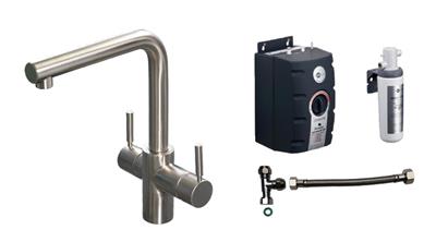 INSINKERATOR 3N1C 3 IN 1 L-WATER TAP CHROOM  +TANK+ AANSLUITSET