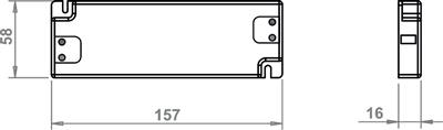 LED TRANSFO 30 W 168X45X32MM+6X VERDELER