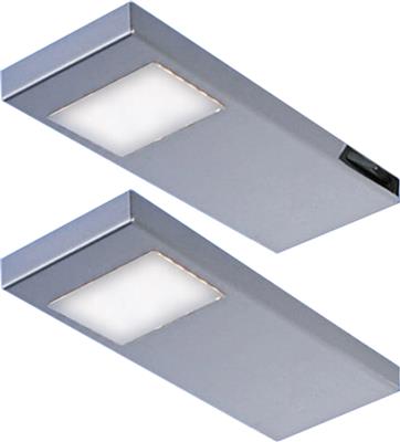 TADEO LED-SET 2 X 3.5W 12V 3500K RVS + SCHAKELAAR