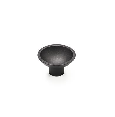 KNOP TAZZA Ø50X30 ZAMAK MAT ZWART IJZERKLEUR