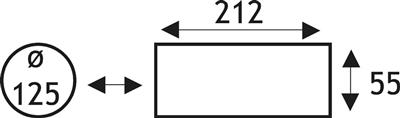 T-UR125/2 BOCHTST 90O+ AANSLUITST D125 W