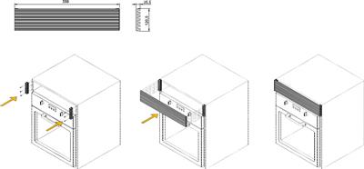 LUCHTROOSTER VOOR OVEN ALU MAT 598 X 120,5MM