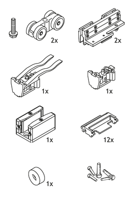 HAWA PORTA 100 GWF ZWART - 1 DEUR