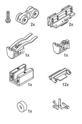 HAWA PORTA 100 GWF ZWART - 1 DEUR