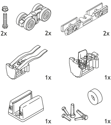 HAWA PORTA GMD ZWART - 1 DEUR